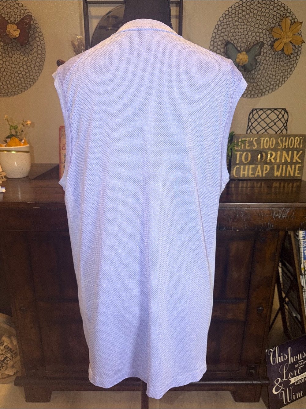 Peloton Men's Sleeveless Training Tank In Periwinkle Blue - Picture 6 of 10